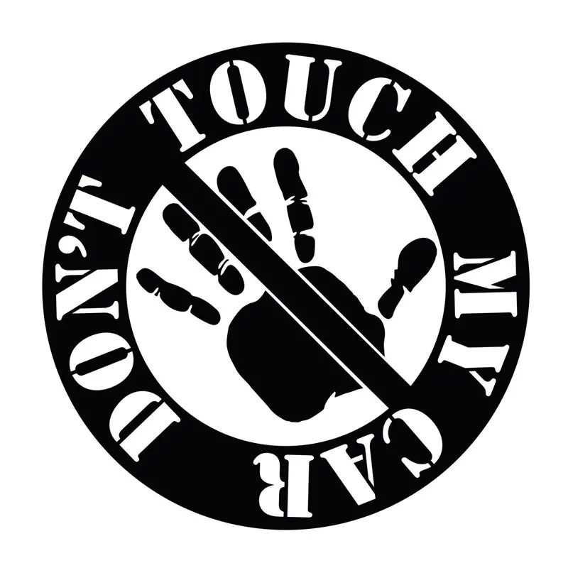 

15.2CM*15.2CM Don't Touch My Car JDM Vinyl Decal Sticker Car Styling Accessories Black/Sliver C8-1345