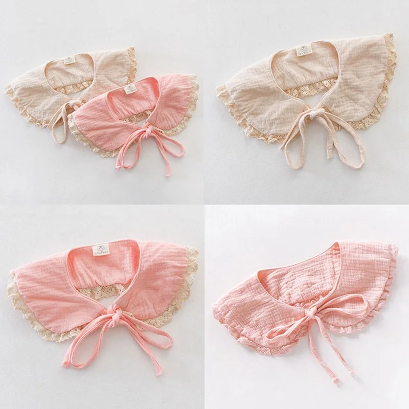 

Toddler Girl Kids Fake False Collar Baby Cute Sweet Lace Cotton Detachable Tie Ribbon Choker
