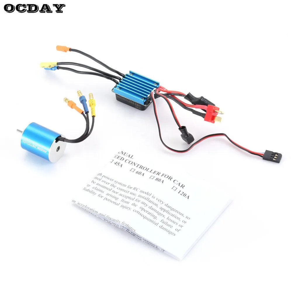 

2430 7200KV Sensorless Brushless Motor with 25A Brushless ESC Electric Speed Controller for 1/16 1/18 RC Car Truck Parts&Acce