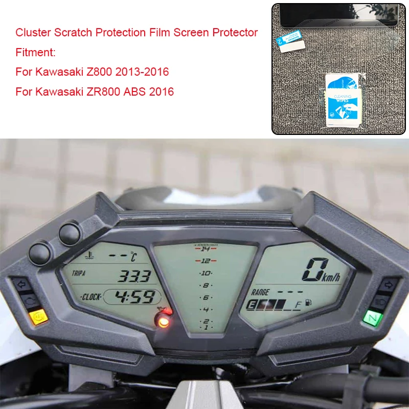 MTCLUB For Kawasaki Z800 ZR800 ABS 2016 Motorcycle Speedometer Cluster Scratch Protection Film Screen Protector TPU Film Clear (4)