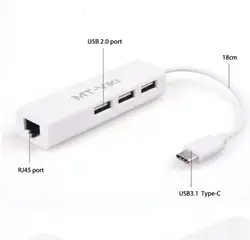 Высокое качество MT-VIKI USB3.1Type-C USB3.0 концентратора RJ45 NIC соединительный кабель поддерживает компьютер телефон Macbook расширения MT-UC20