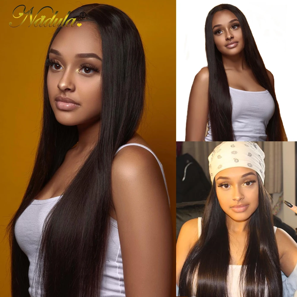 

Nadula Hair Straight Full Lace Human Hair Wigs Brazilian Remy Hair Lace Front Wigs With Natural Hairline Swiss Lace Wig