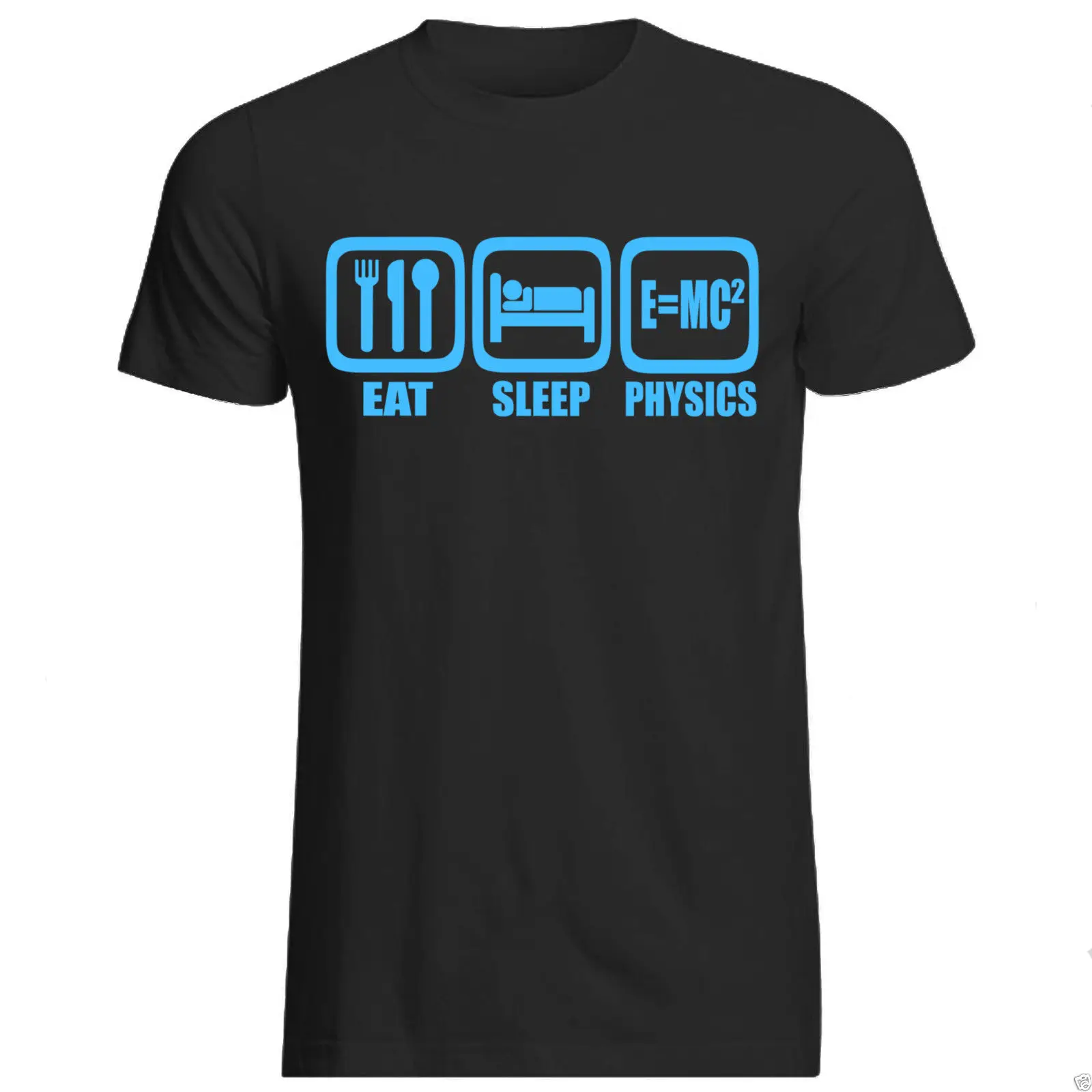 EAT SLEEP PHYSICS футболка всех размеров в стиле хип хоп harajuku Забавные футболки|Футболки|