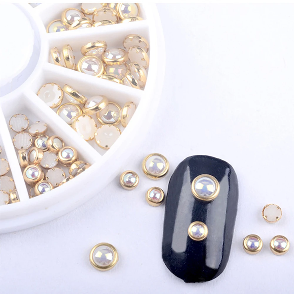 

Nail Art Wheel Tips DIY Crystal Glitter Rhinestone 3D Pearl Nail Art Decoration Acrylic Diamond Drill Set