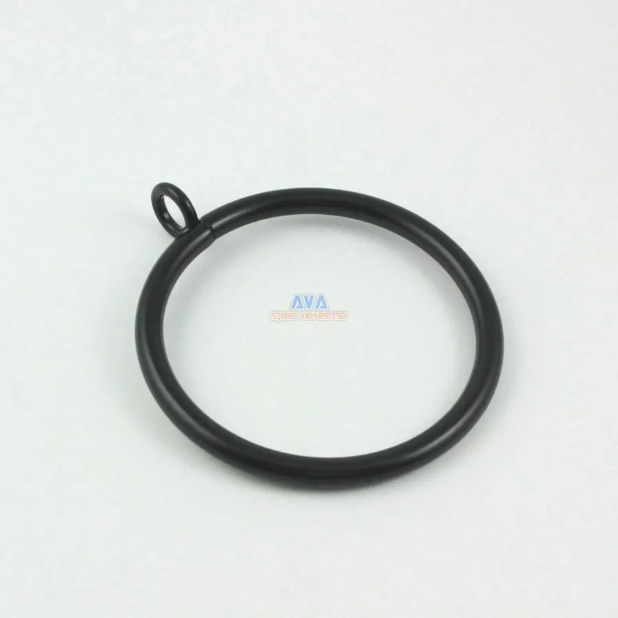 10 Pieces 55mm Black Curtain Rings Curtain Sliding Hook Rings