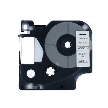 

10 PCS For DYMO D1 45013 Label Tape DYMO D1 Label Tapes 12mm Black On White 45013 Compatible For DYMO Label Machine