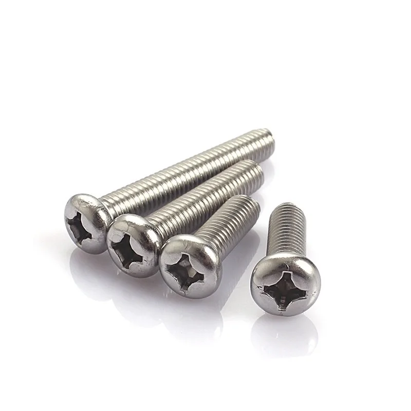 50Pcs M2 M2.5 M3 M4 ISO7045 DIN7985 GB818 304 Stainless Steel Cross