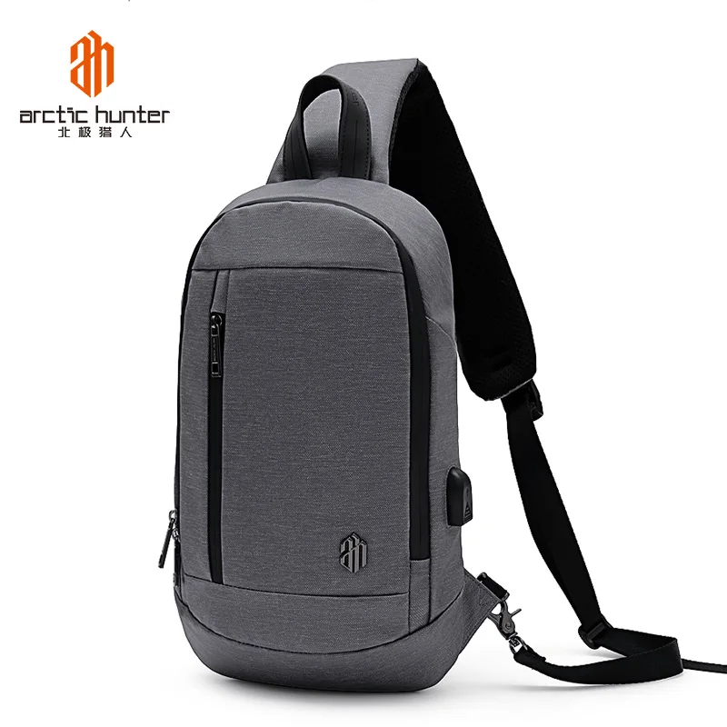 

ARCTIC HUNTER 2019 New Men's Chest Bag Messenger Bag Large Capacity Multi-function Usb Shoulder Bag Waterproof Chest Bag