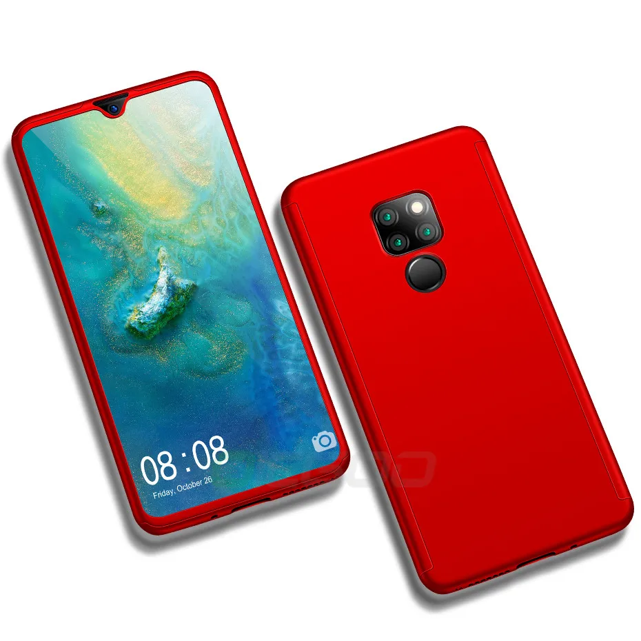 OICGOO 360 Полный чехол для телефона для huawei P20 mate 20 Pro Lite 20X Coque чехол для huawei P30 mate 10 Pro mate 20 X Lite чехол s - Цвет: Красный