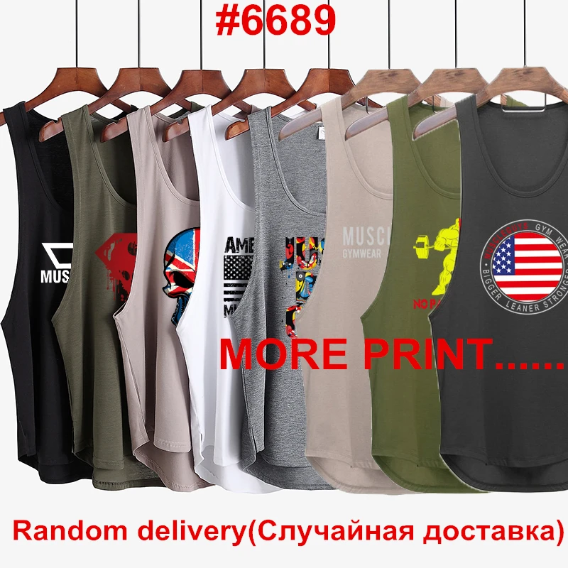 

3Pcs/Lot Mens Clothes 2018 Bodybuilding Tank Top Fitness Clothing Gyms Singlet Workout Stringer Tanktop Muscle Sleeveless Shirt