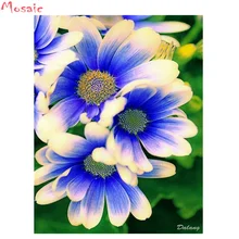 5d, diy алмазная живопись синие цветы полная квадратная алмазная вышивка головоломка мозаика алмаз искусство и ремесла, diy фото на заказ