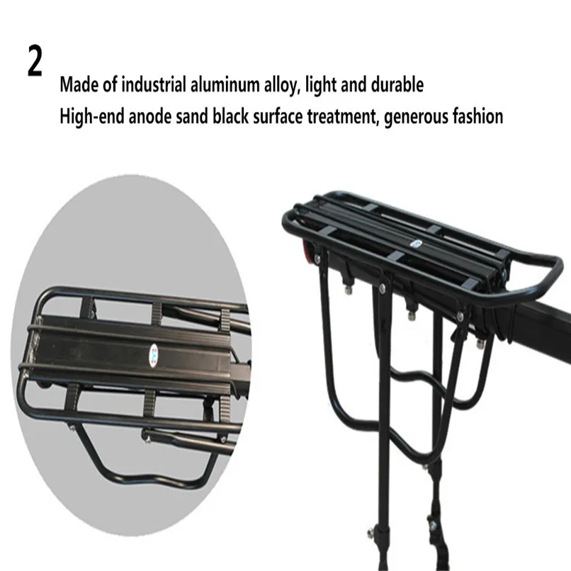 Bicycle Cargo Racks Carrier Universal Quick Release Mountain Bike Rear Shelf Single Car Rack for safe travel #2d13 (2)