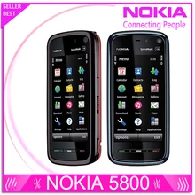 Восстановленное разблокировать телефон Nokia 5800 XpressMusic 3.15MP Камера GPS Wi-Fi fm-радио Bluetooth один год гарантии Бесплатная доставка