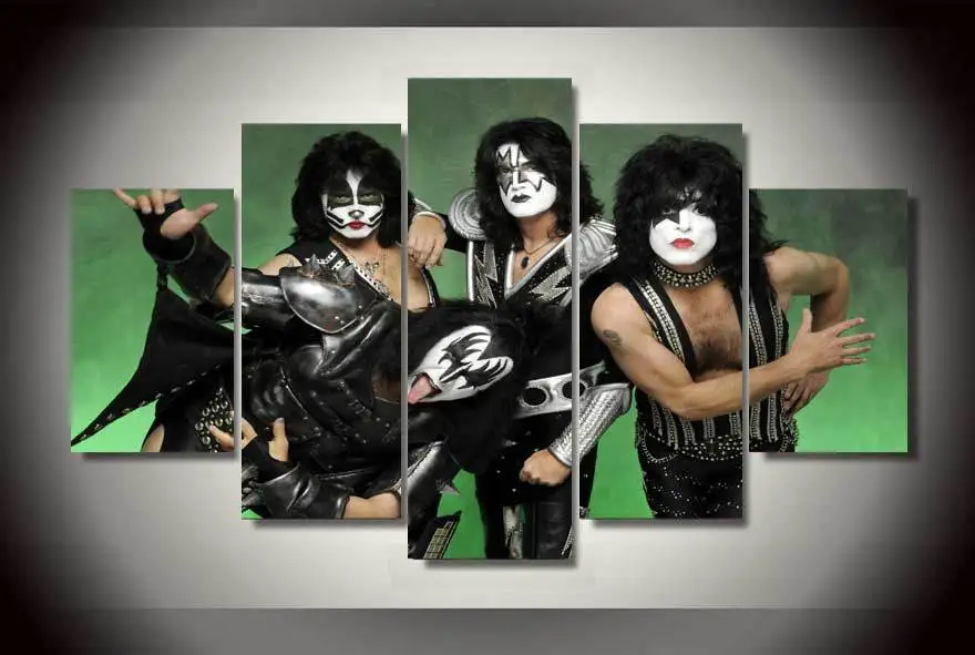 Framed Printed kiss Band Painting on canvas room decoration print
