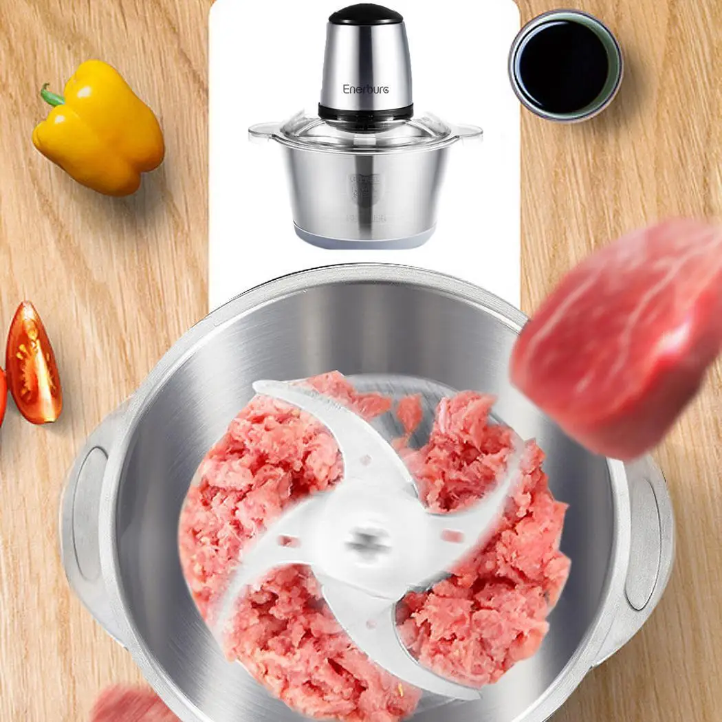 

Electric Meat Grinder Stainless Steel Large Appliances Horsepower 2L Food Cutting Machine Home, Kitchen