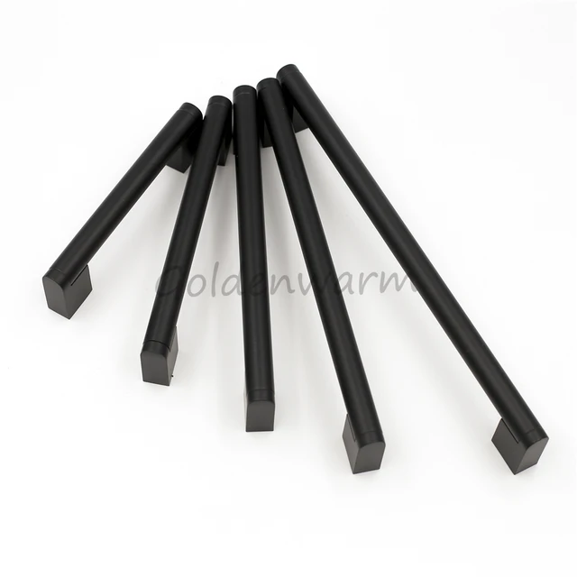 Black Kitchen Cabinet Door Handles Drawer Dresser Pulls 3 75 12 6 Black Kitchen Cabinet Door Handles Drawer Dresser Pulls 3 75 12 6 Square Bar Furniture