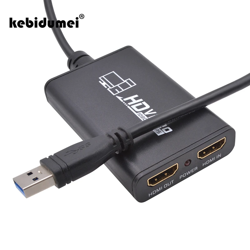 

kebidumei Newest Recorder Box USB HDMI 1080P Input Full HD USB3.0 Game Capture Video Card Box For XBOX One/360 PS3 /PS4