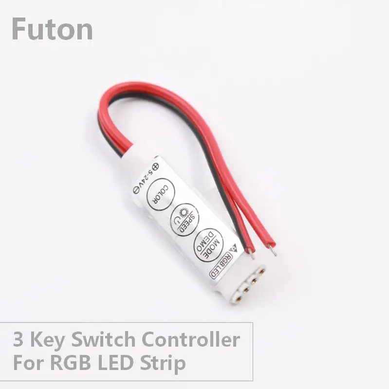 

DC 5~24V Operated RGB LED Strip 3 Key Switch Controller for SMD5050/2835 LED Light
