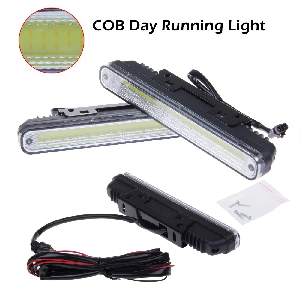 Универсальный популярный ультра яркий 12 Вт COB Дневной ходовой светильник водонепроницаемый Дневной светильник s 6500K светодиодный автомобильный DRL дальнего света 2 шт