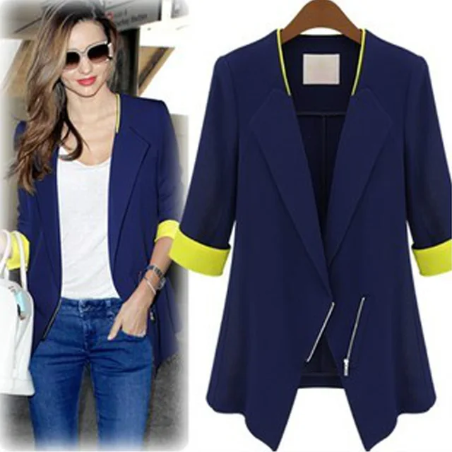 Aliexpress.com: Comprar Mujer delgada de tres cuartos cremallera ... Aliexpress.com: Comprar Mujer delgada de tres cuartos cremallera ...