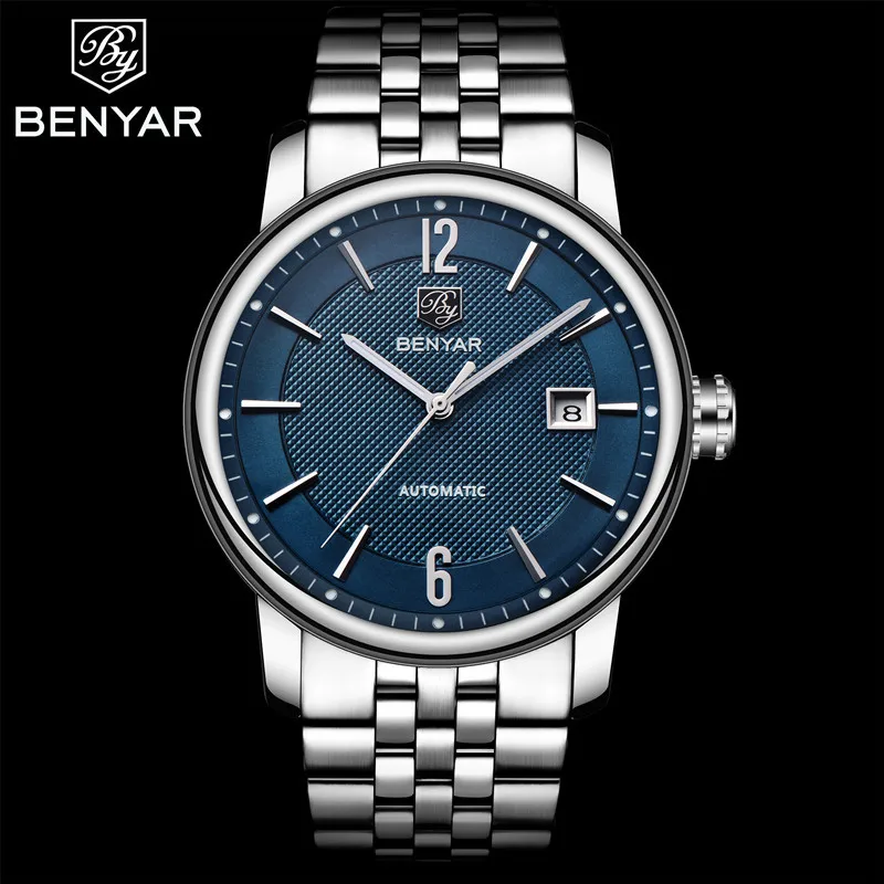 BENYAR العلامة التجارية الفاخرة جديد رجل الأعمال التلقائي ساعات آلية للماء الفولاذ المقاوم للصدأ ساعة اليد ساعة Relogio Masculino BENYAR العلامة التجارية الفاخرة جديد رجل الأعمال التلقائي ساعات آلية للماء الفولاذ المقاوم للصدأ ساعة اليد ساعة Relogio Masculino
