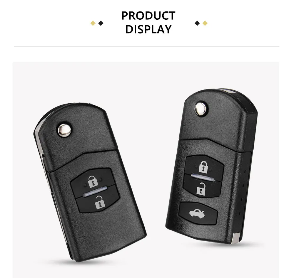 KEYYOU Складной флип-ключ оболочки для Mazda 2 3 5 6 RX8 MX5 ключ 2 3 кнопки Замена дистанционный ключ-брелок от машины чехол Крышка