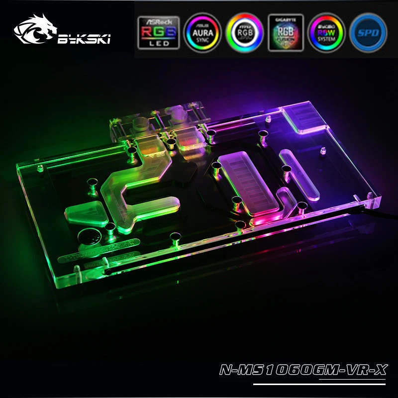 ^Cheap Bykski N-MS1060GM-VR-X Full Coverage GPU Water Block For VGA MSI GTX 1060 GAMING VR X 6G Graphics Card VGA Cooler