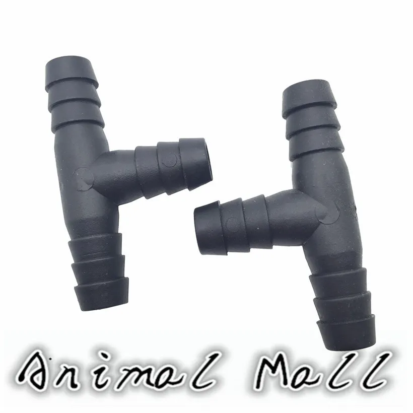 9.5 mm pipes Tee plastic pipe Poultry drinking water system Animals drinking Tool Gardens necessary Bird 50 Pcs poultry drinking accessories