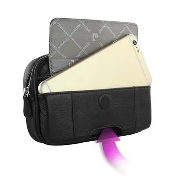 

For Samsung Galaxy S10 S7 S8 S9 Plus S10e Pierre Cardin Genuine Leather Belt Clip Case Cover Pouch Cell Phone Case Phone Bag