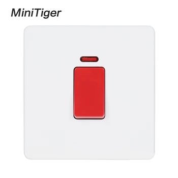 

Minitiger UK Standard 20A/45A Water Heater Switch With Neon LED indicator Double Pole Power Switch AC Air Cooker Switch