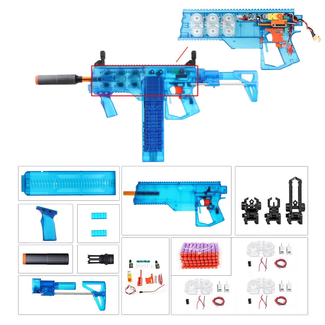 

2019 New Worker Plastic Flywheel Version Dominator Six Flywheel Full Auto Kit