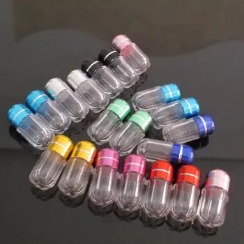 

300pcs 1g Mix Colors Small Plastic Capsule Bottle Single Health Care Products 1ml E Bottle Capsules bottle for Powder Jar Vial