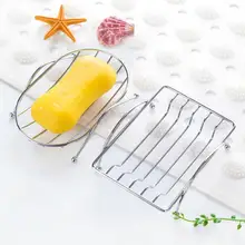 1 шт. Lytwtw простой покрытие нержавеющая сталь портативный мыльница милые мыльницы поставки корейской моды двойное блюдо