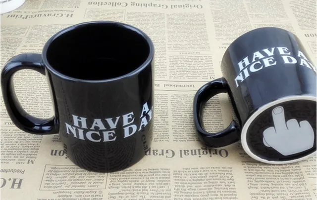 Tazza Con Dito Medio 3D In Ceramica - Regalo Divertente E Sarcastico, Per Microonde E Lavastoviglie, 300 Ml