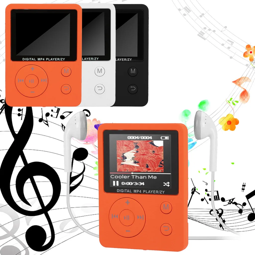 

MP4 Music Player MP4 Portable Mini USB2.0 HD 1.8 Inch TFT Display Screen FM Radio Built-in Microphone Support Recording