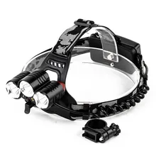 Alta Calidad 15000LM LED Faro Linterna Antorcha 3x Cree XM-L T6 del Faro Principal de la Lámpara de Luz