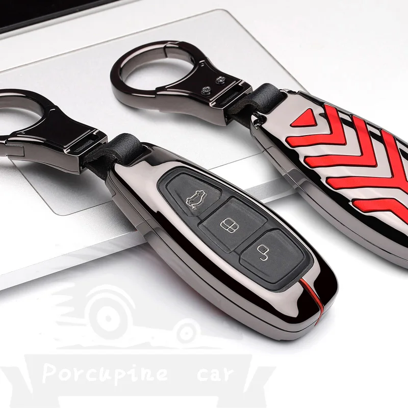 

Zinc alloy Remote Control Car Keychain Key Cover Case For Ford Focus MK3 MK4 Kuga escape ecosport New Fiesta , Smart Key