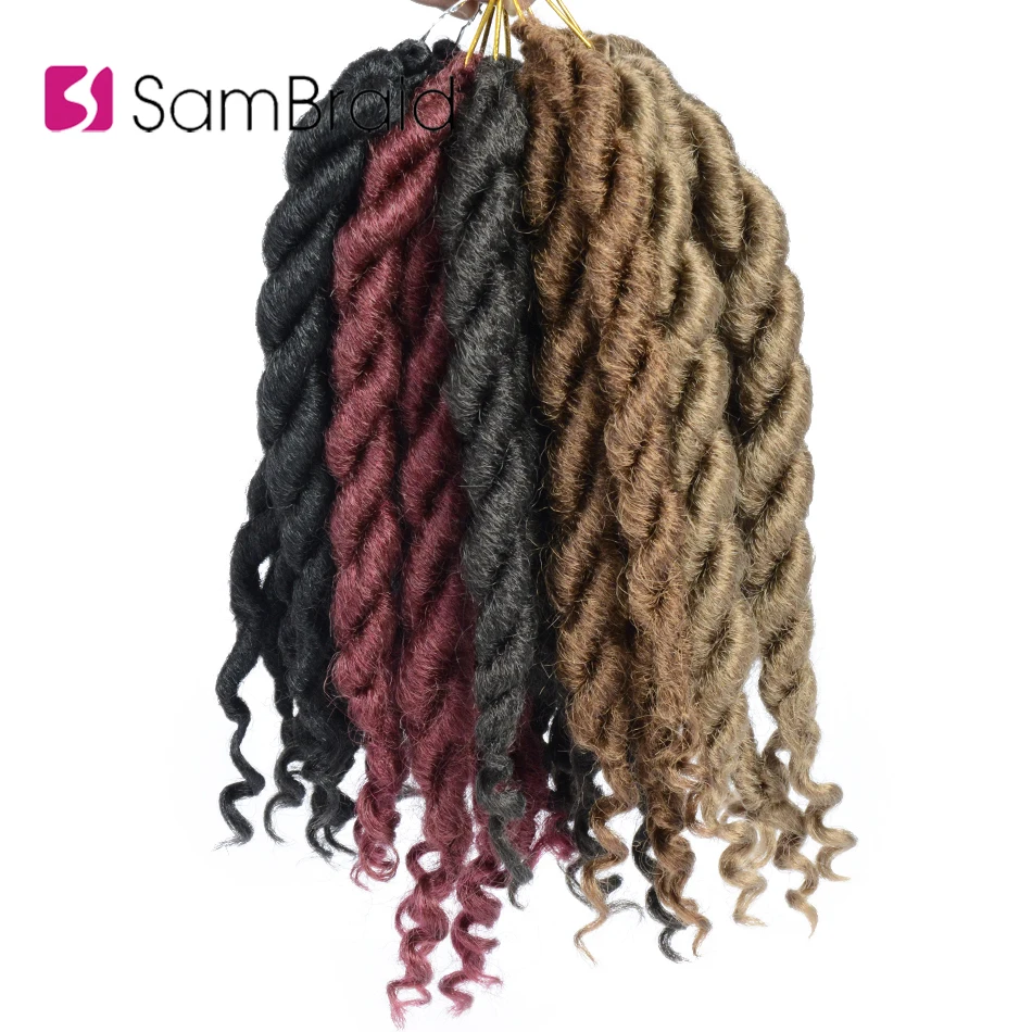 

SAMBRAID Goddess Faux Locs Crochet Hair Synthetic Hair Crochet Braiding Hair Extensions 12 Inch For Black Women