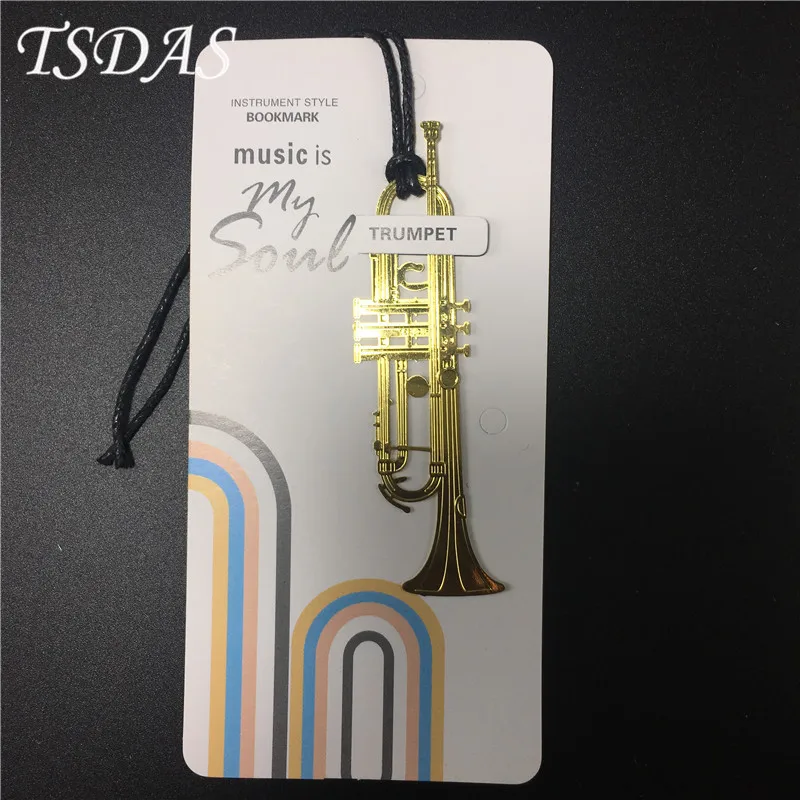 

15 pcs Vintage 18k Gold Plated Bookmark Musical Instrument Piano Guitar Trumpet Design Metal Bookmark For Book Stationery Gift