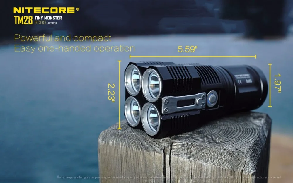 Nitecore TM28 6000 люминесцентный перезаряжаемый фонарик/прожектор-4x XHP35 HI светодиодный с 4x Nitecore 3100mAh 18650 IMR батареи