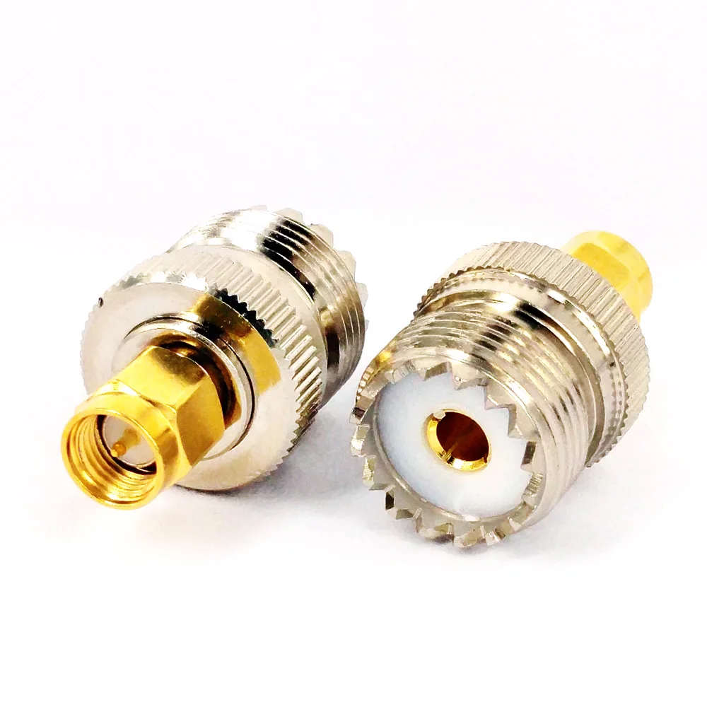 SMA Male to UHF Female RF Coaxial Coax Connector Adapter 1