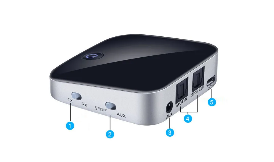 ANLUD Bluetooth Transmitter Receiver 2 in 1 CSR V4.1 Wireles Adapter 3.5mm Audio APT-X Low Latency For Car Speaker TV PC (13)
