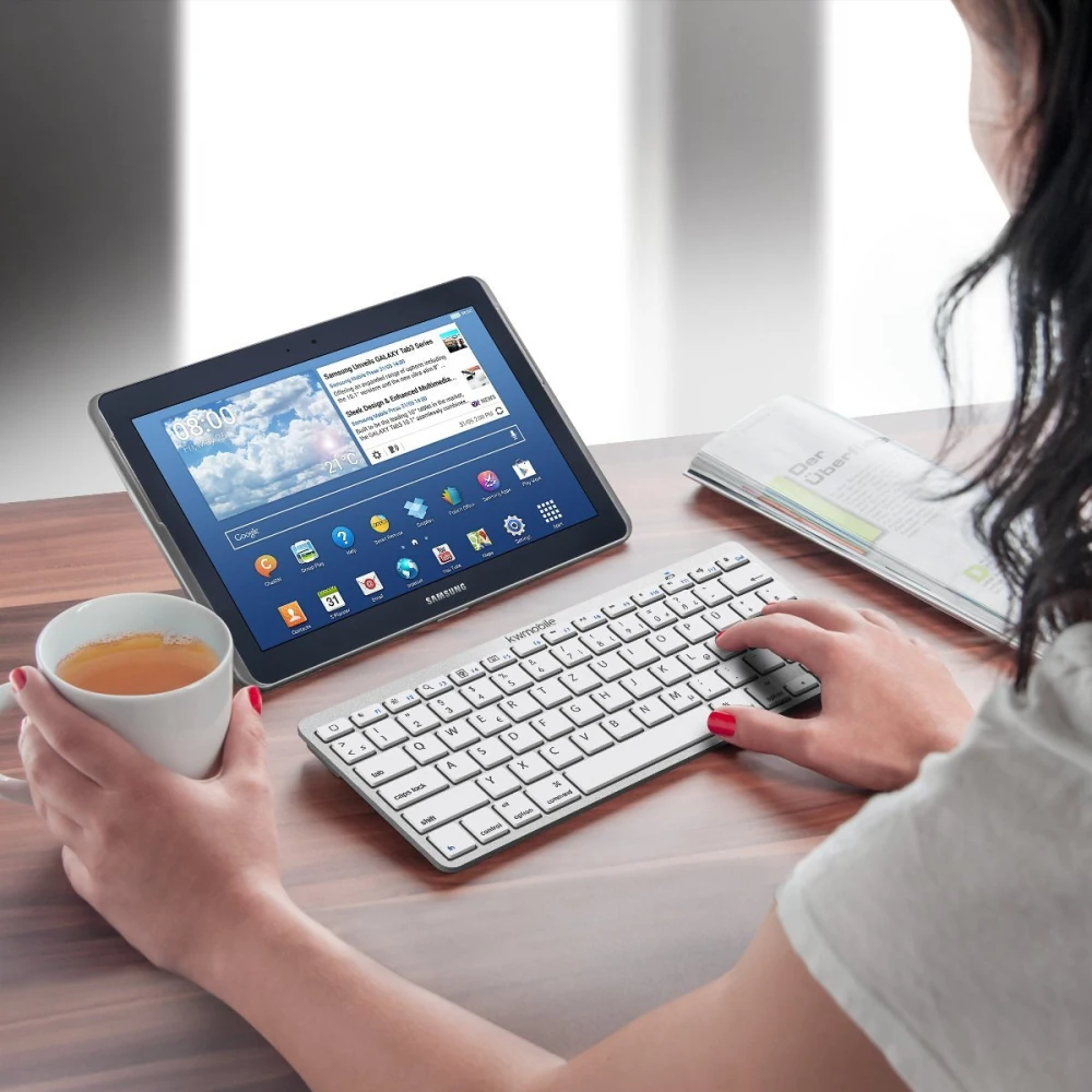 Немецкая Арабская Bluetooth клавиатура с QWERTZ раскладкой беспроводная для Apple iPad iPhone