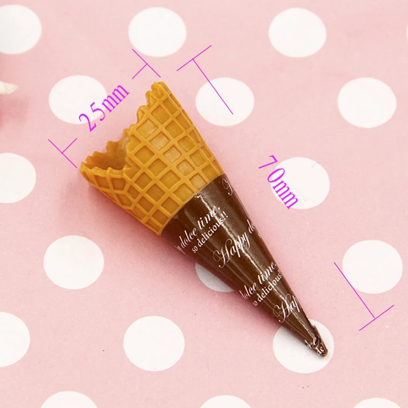 2 шт 7 см имитация еды ПВХ Пластиковые ремесла Искусственный лед-крем ...