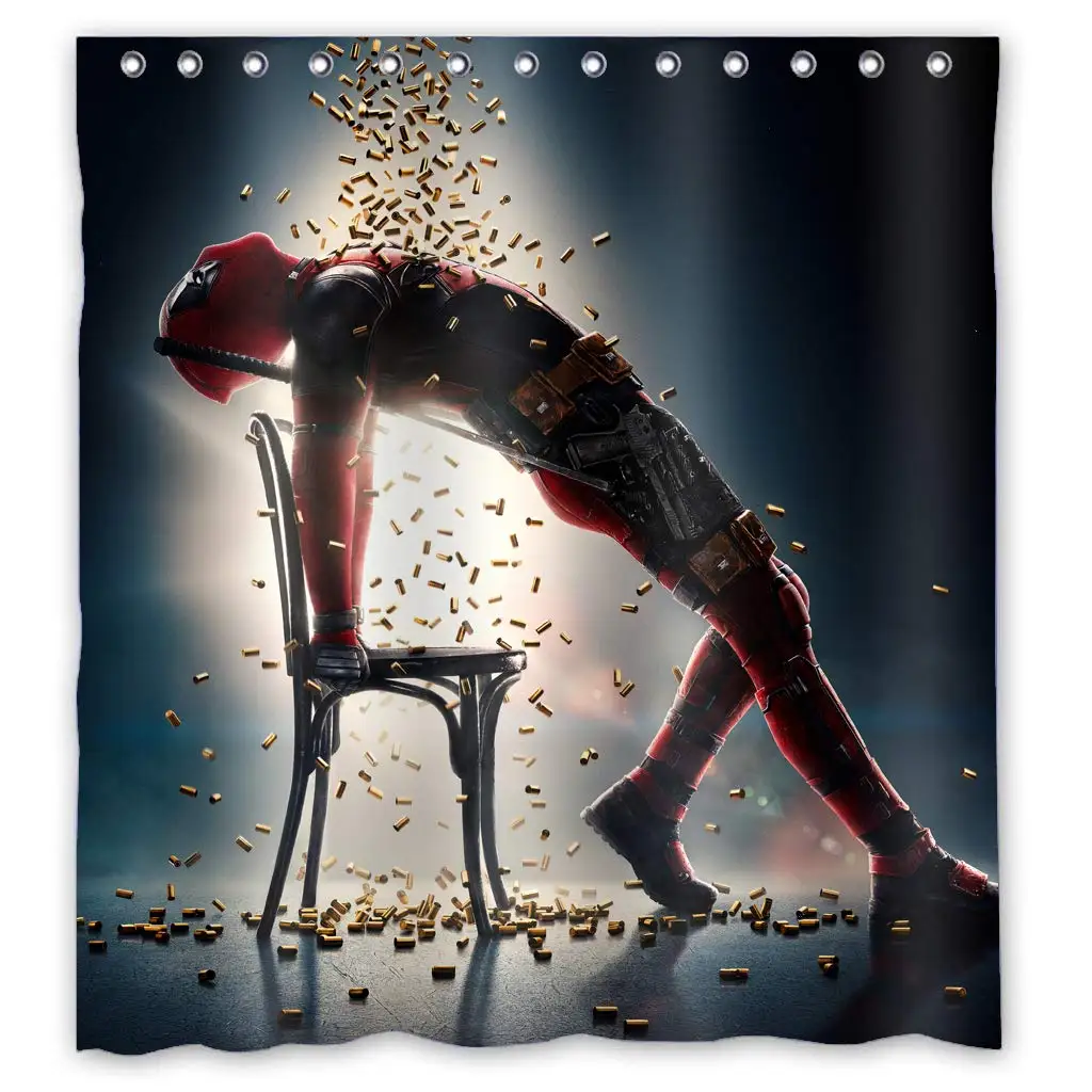

Deadpool Shower Curtain Decorative Bathroom Bath Curtains