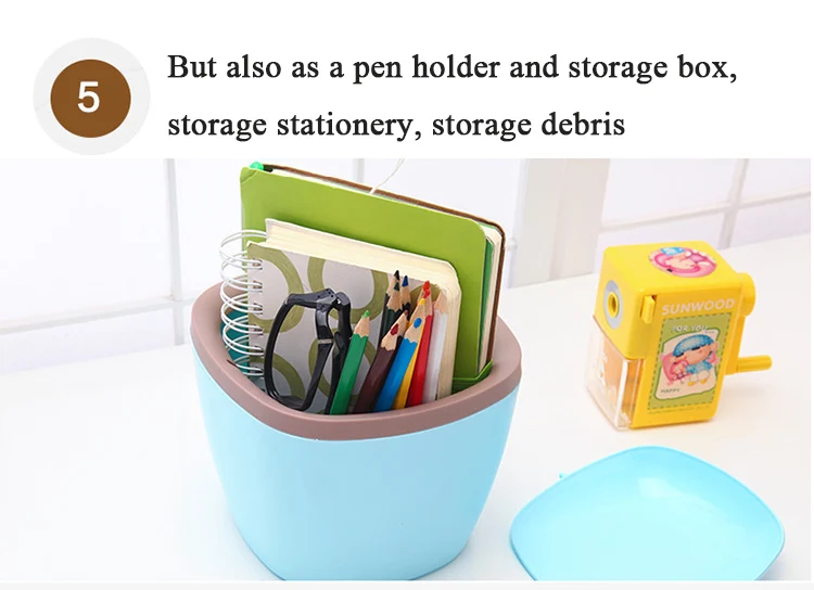 Mini Desktop Trash Can Waste Garbage Paper Basket Small Table Rubbish Bin
