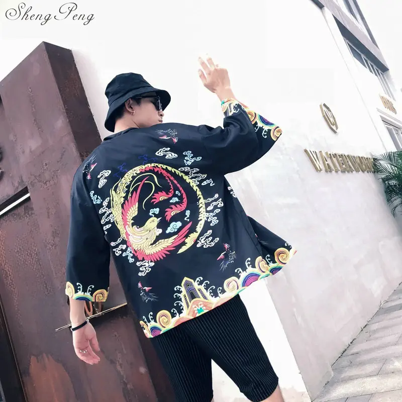 Традиционное японское кимоно кардиган куртка yukata мужские повседневные