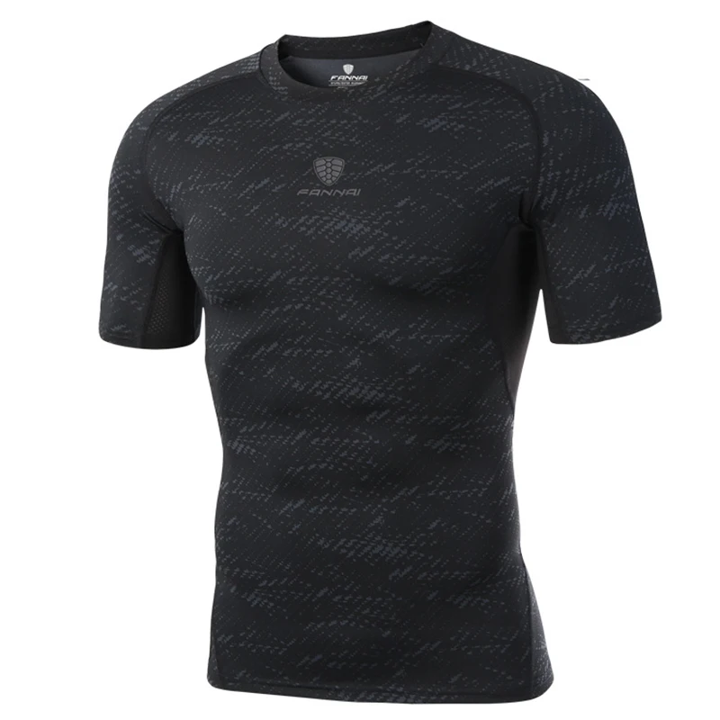 

2018 New Men Short Sleeve Men's Sport Running Shirt Quick Dry Basketball Soccer Training T Shirt Men Gym Clothing Sportswear