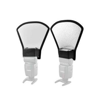 

1pcs Reflector Flash Diffuser Softbox Silver/White for Canon 600EX 580EX II 430EXII 580 Nikon SB900 SB600 SB710 YONGNOU
