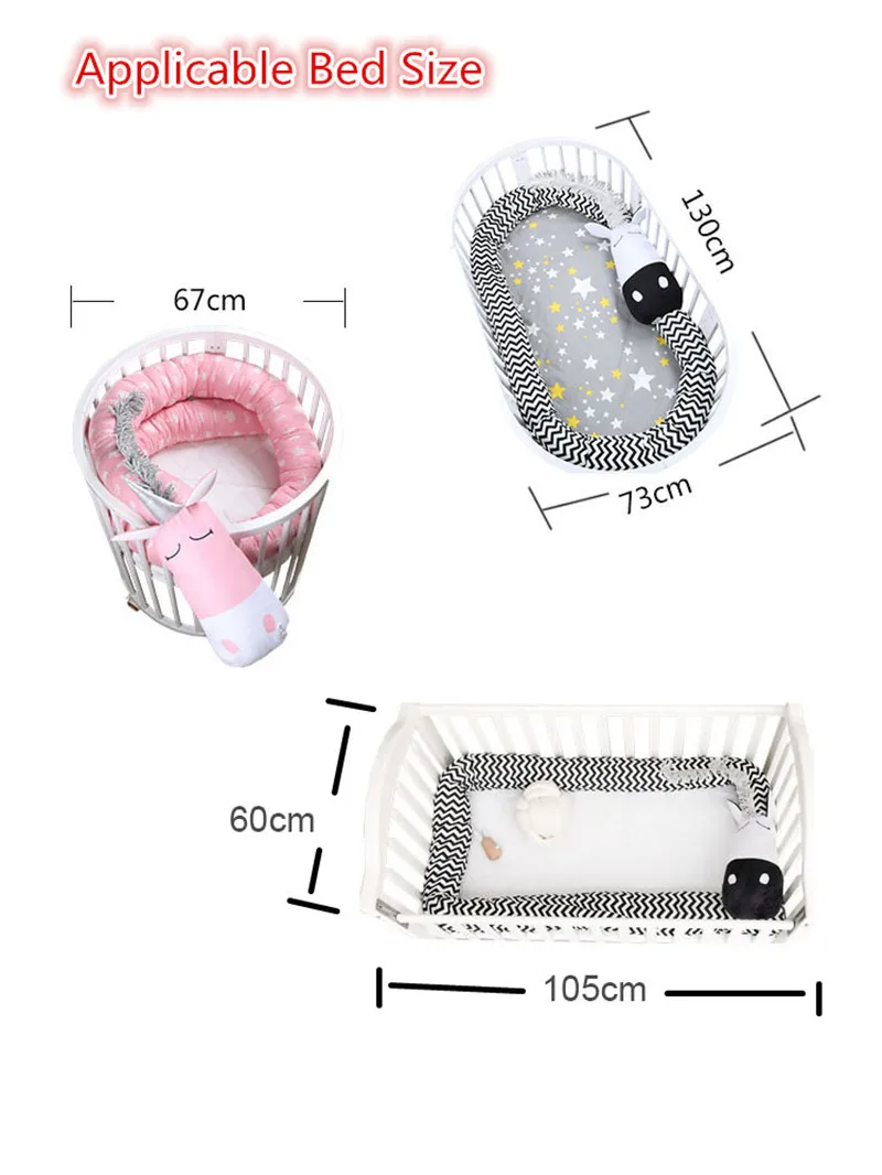 Длинная Подушка-бампер для новорожденной кровати, защитная подушка для сна, бамперы с мультяшными животными, диванная подушка, детское постельное белье